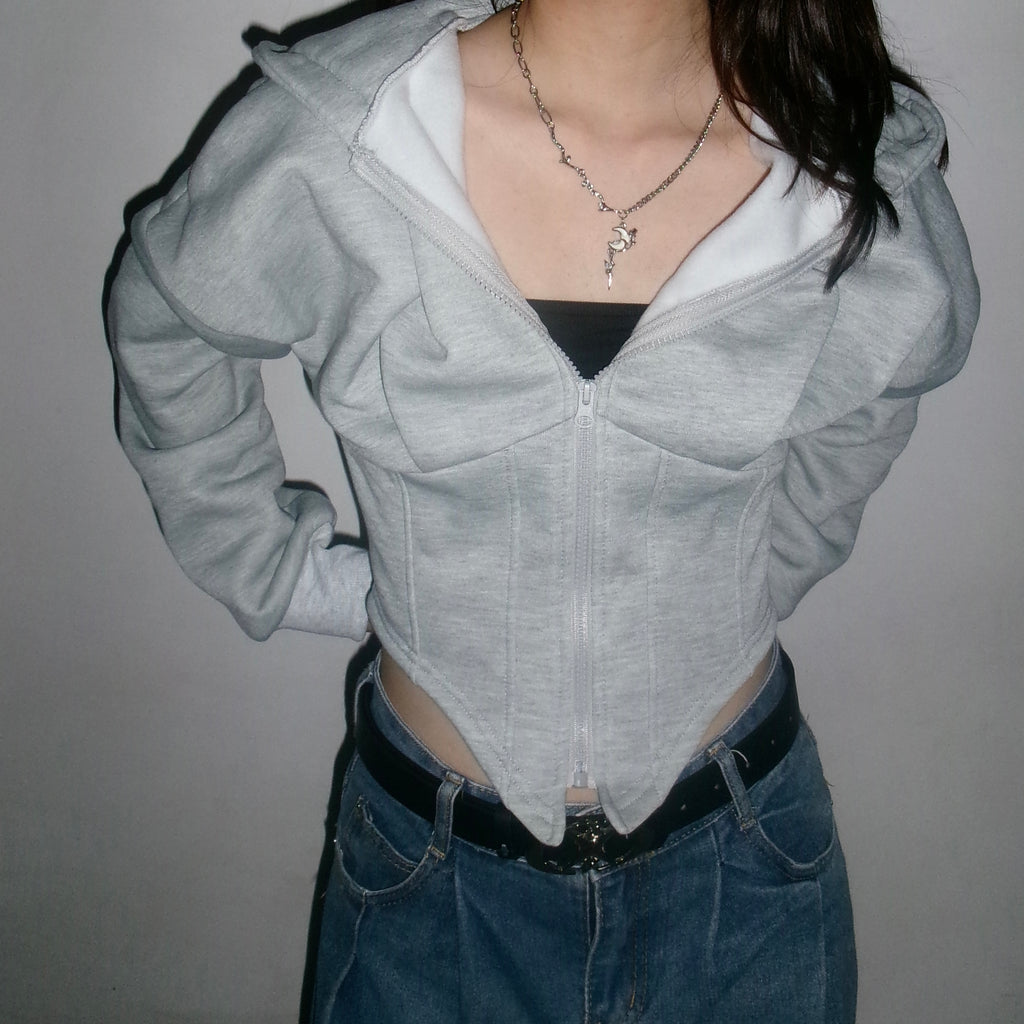 Corset Zipper Hoodie