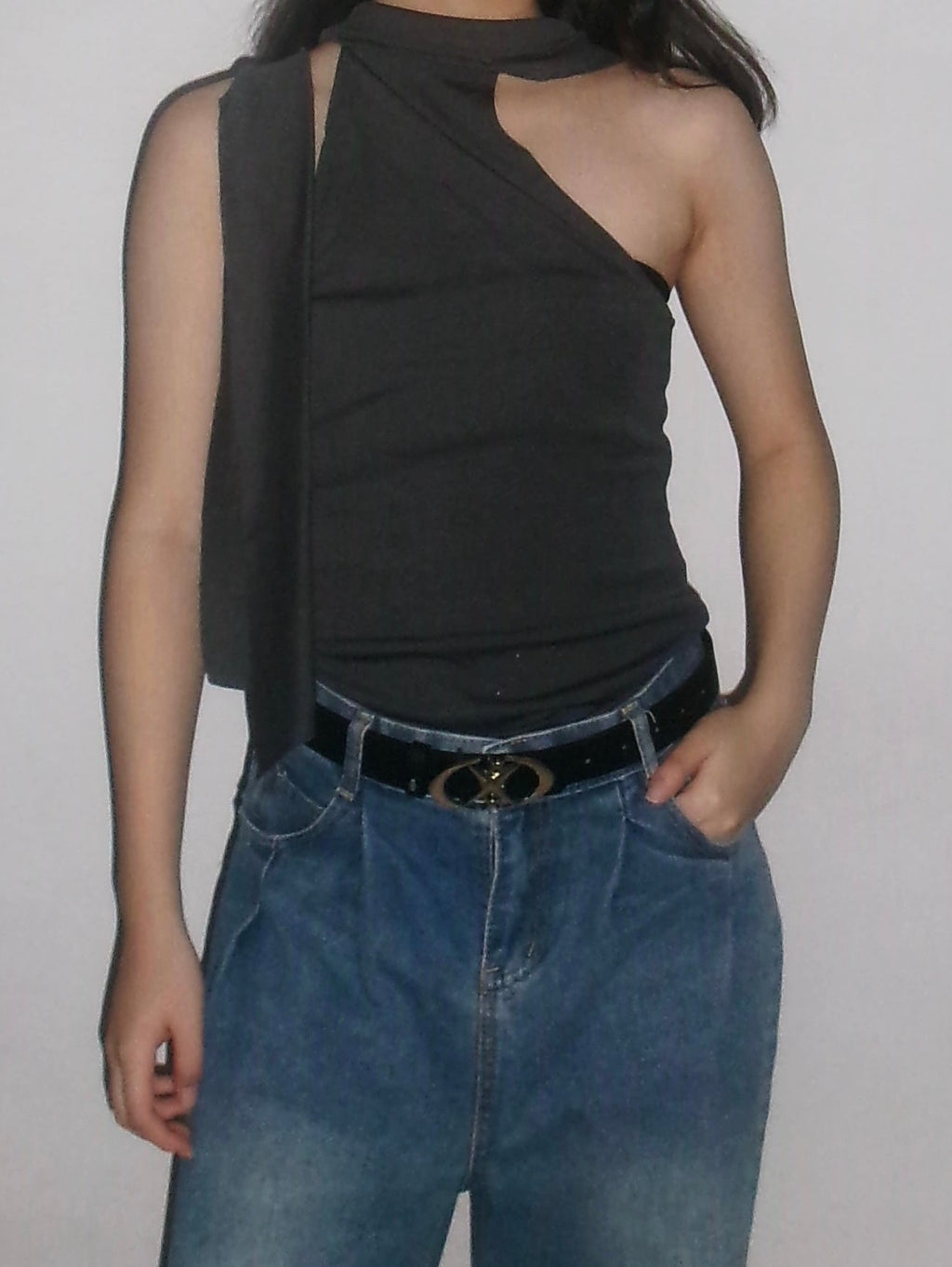 Halter Neck Top (Gray)