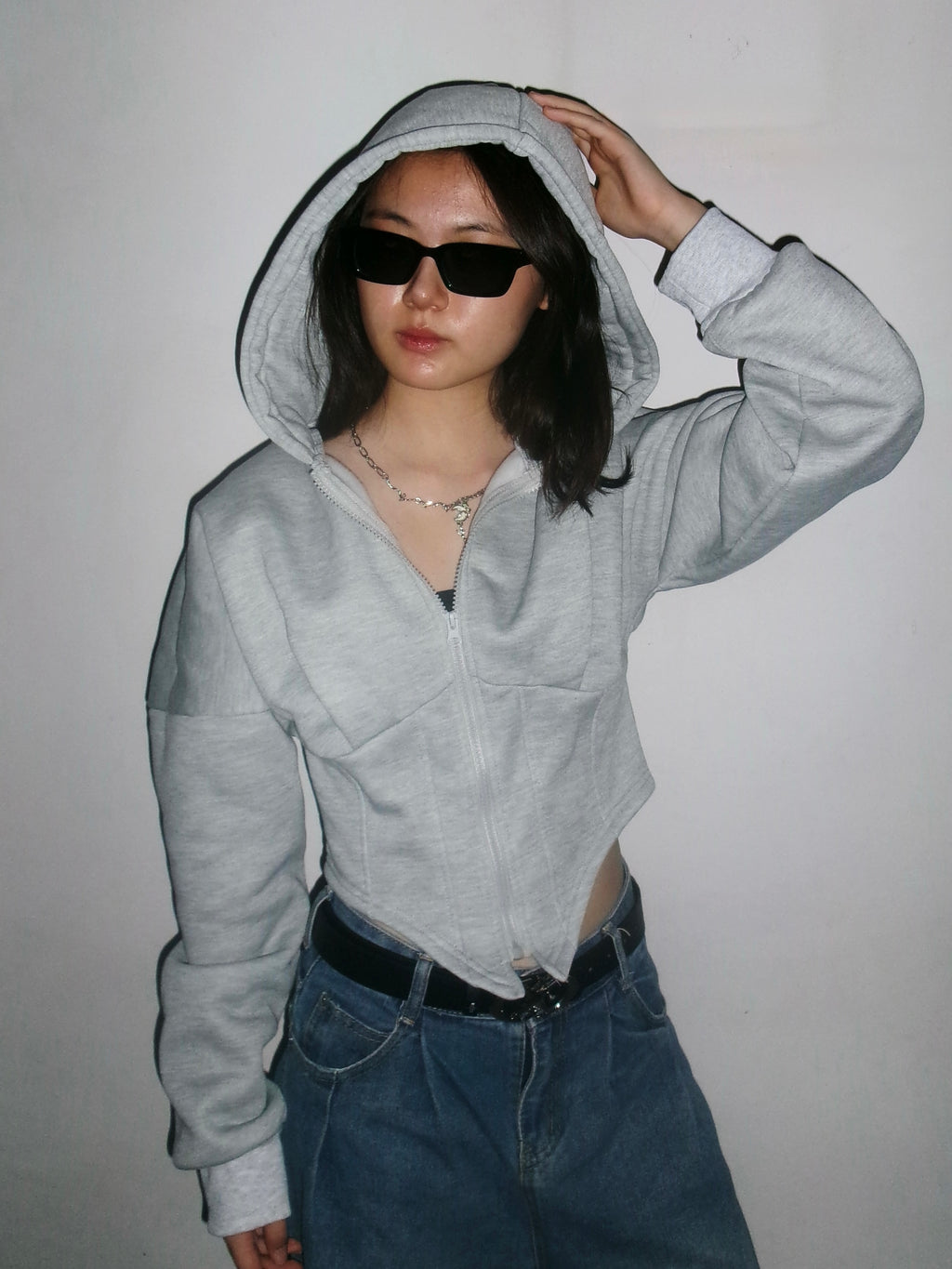 Corset Zipper Hoodie