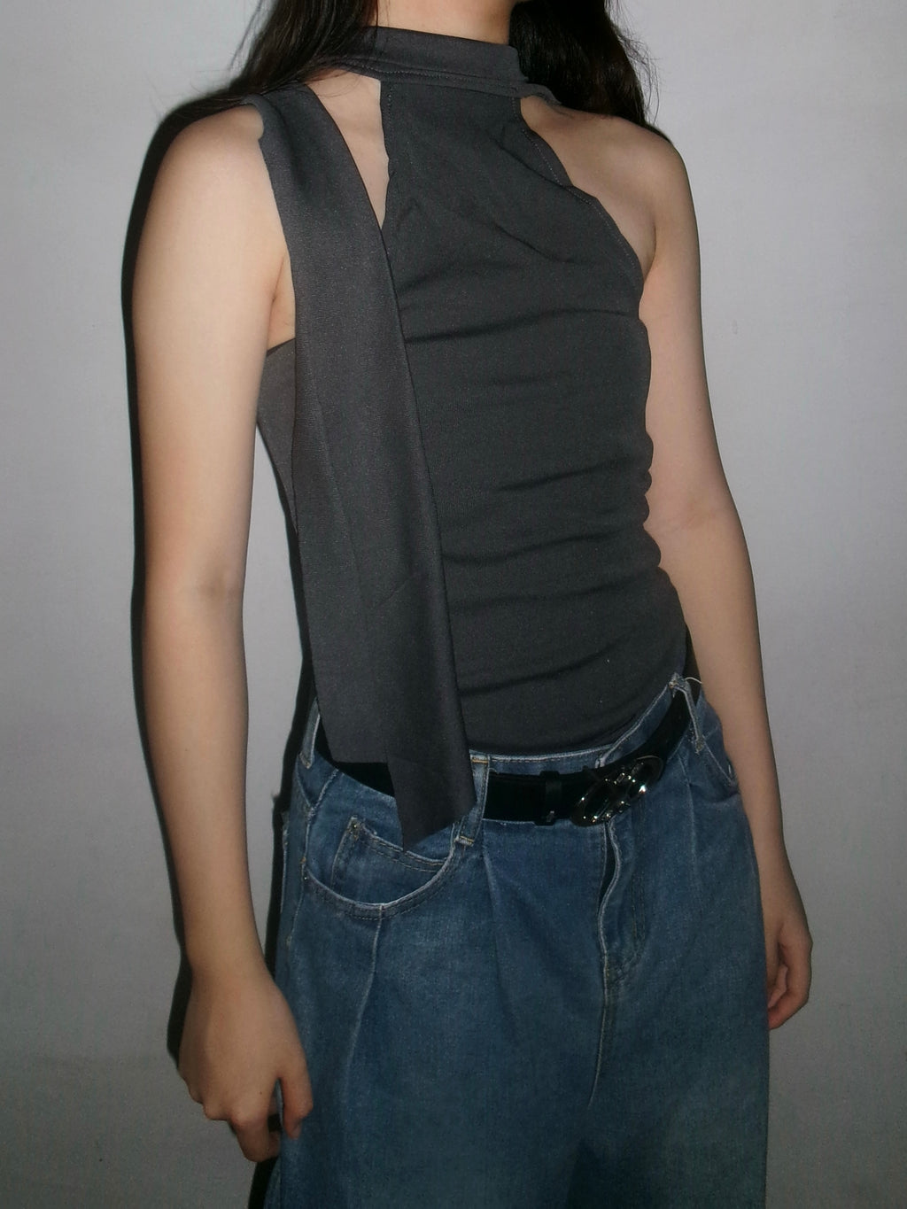 Halter Neck Top (Gray)